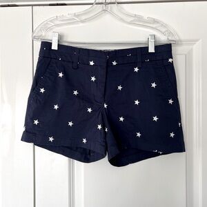 British Khaki Navy blue Shorts with white stars, US size 2.